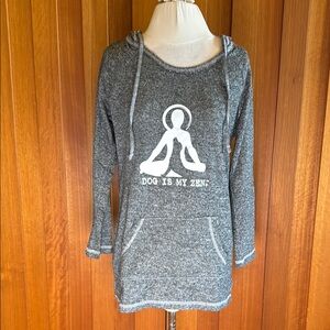 Dog is Good gray Women's Hoodie with Zen Print